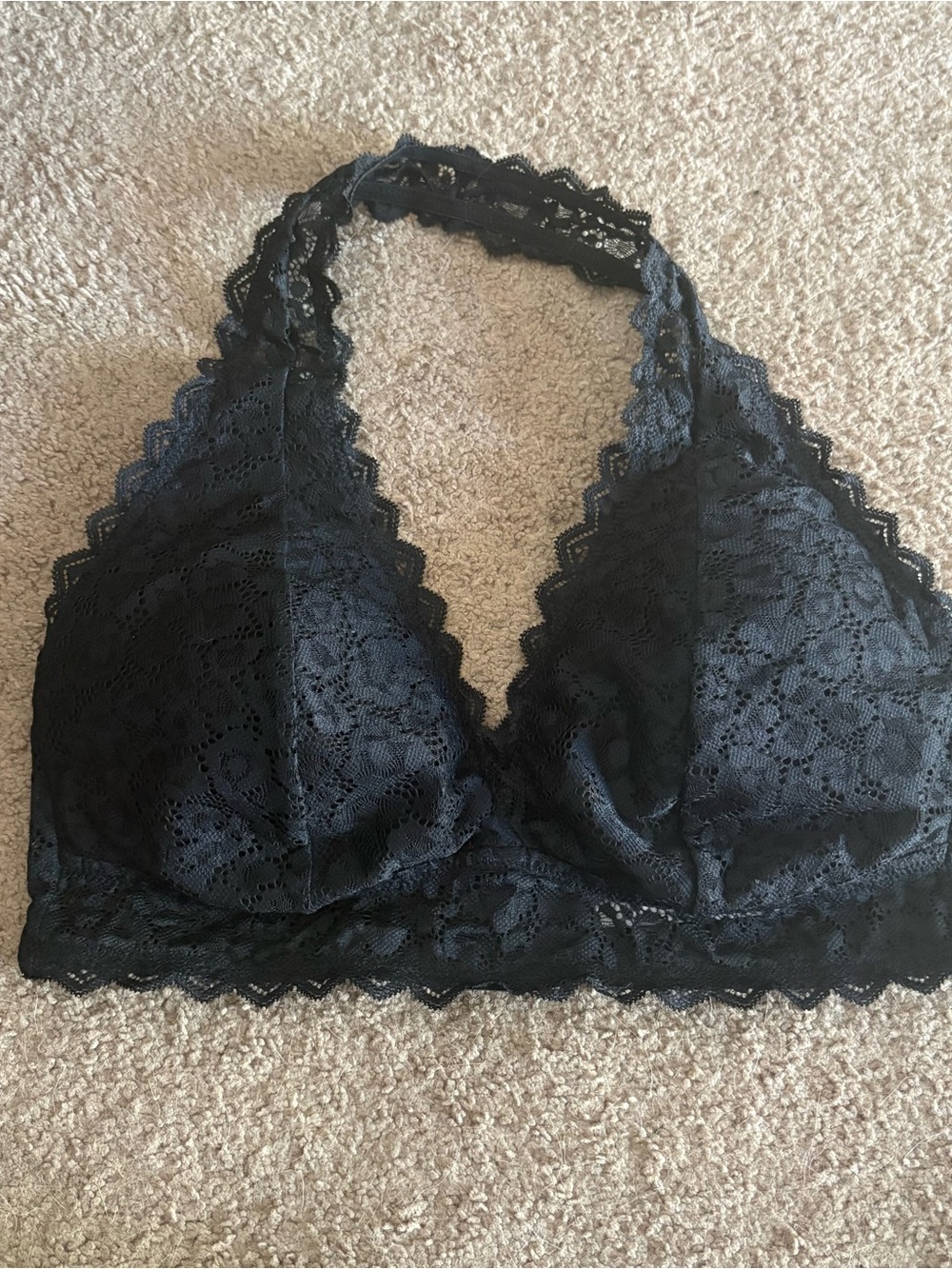 Auden Black Lace Halter Bralette